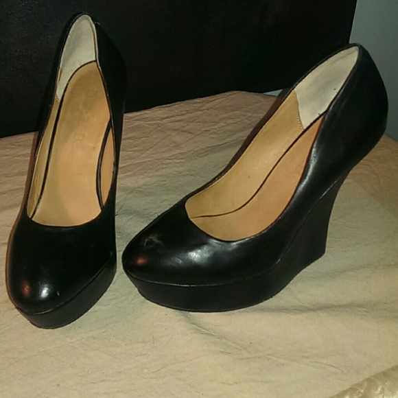L.A.M.B. NEW Calfskin Leather Platform Heels CHEAP - Picture 1 of 8